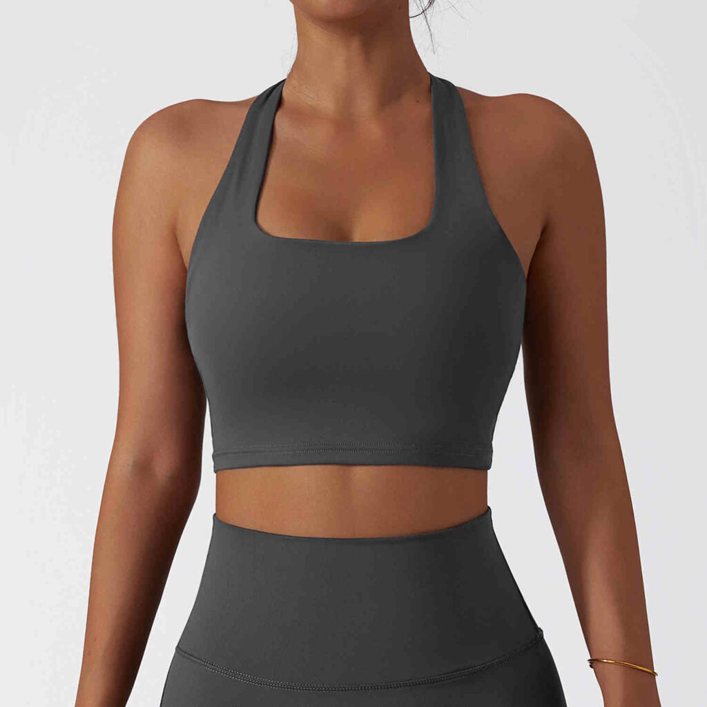 Solid Color Sports Bra Custom Crop Tops