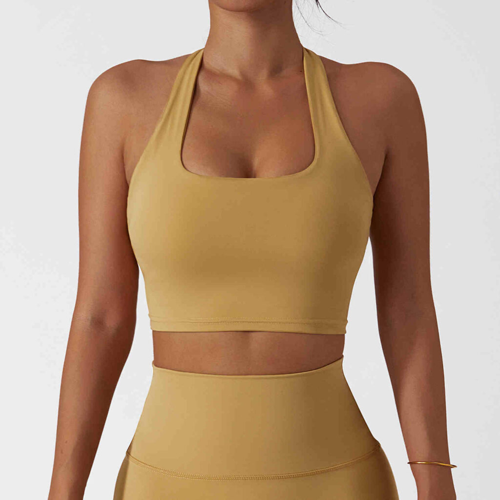 Solid Color Sports Bra Custom Crop Tops