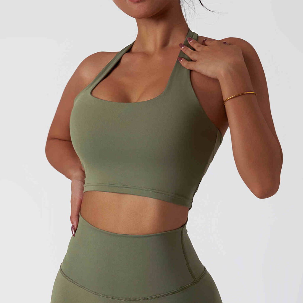 Solid Color Sports Bra Custom Crop Tops