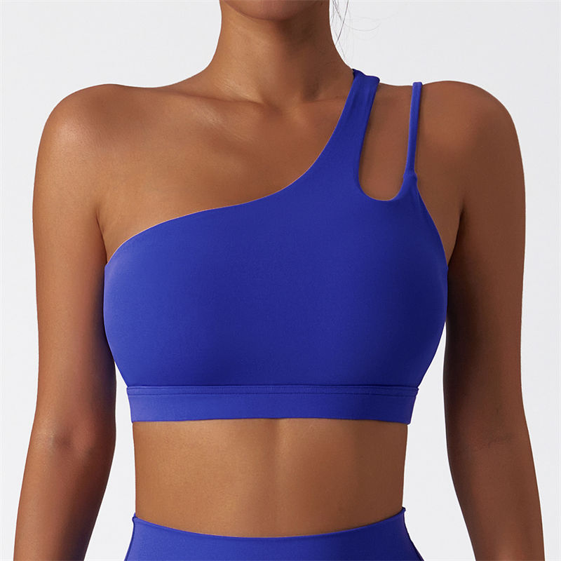 One Shoulder Sports Bra Custom Women Bra