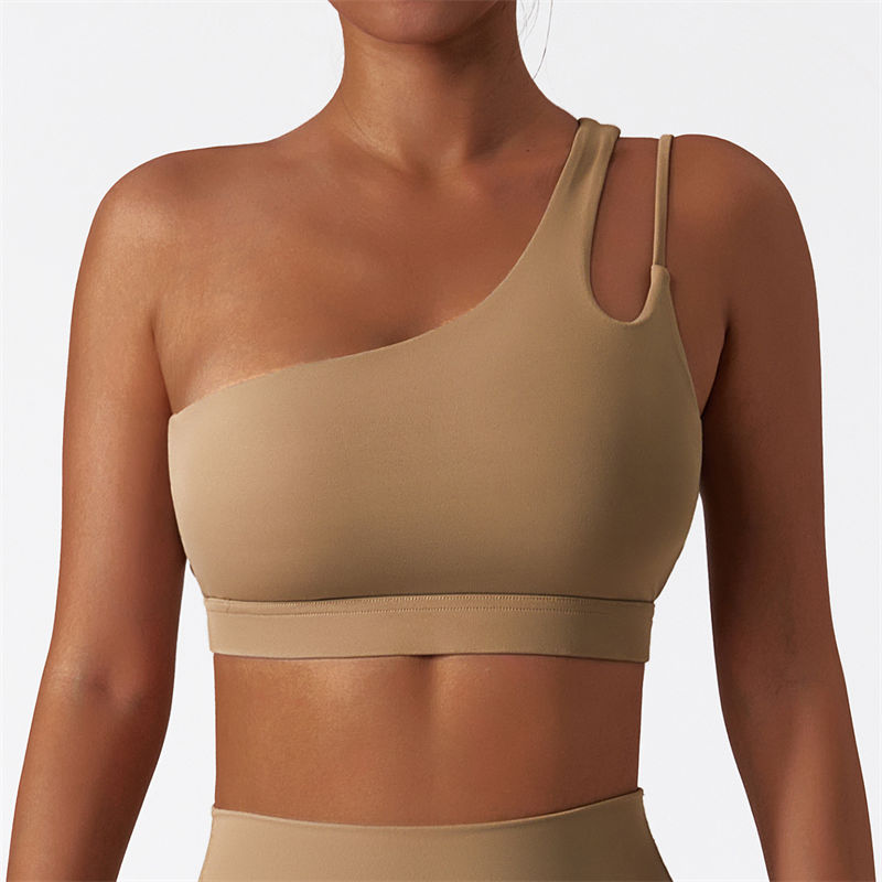 One Shoulder Sports Bra Custom Women Bra