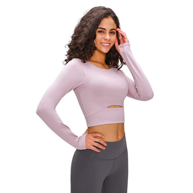 Long Sleeve Crop Top Workout Crop Tops Workout Clothes China Wholesale