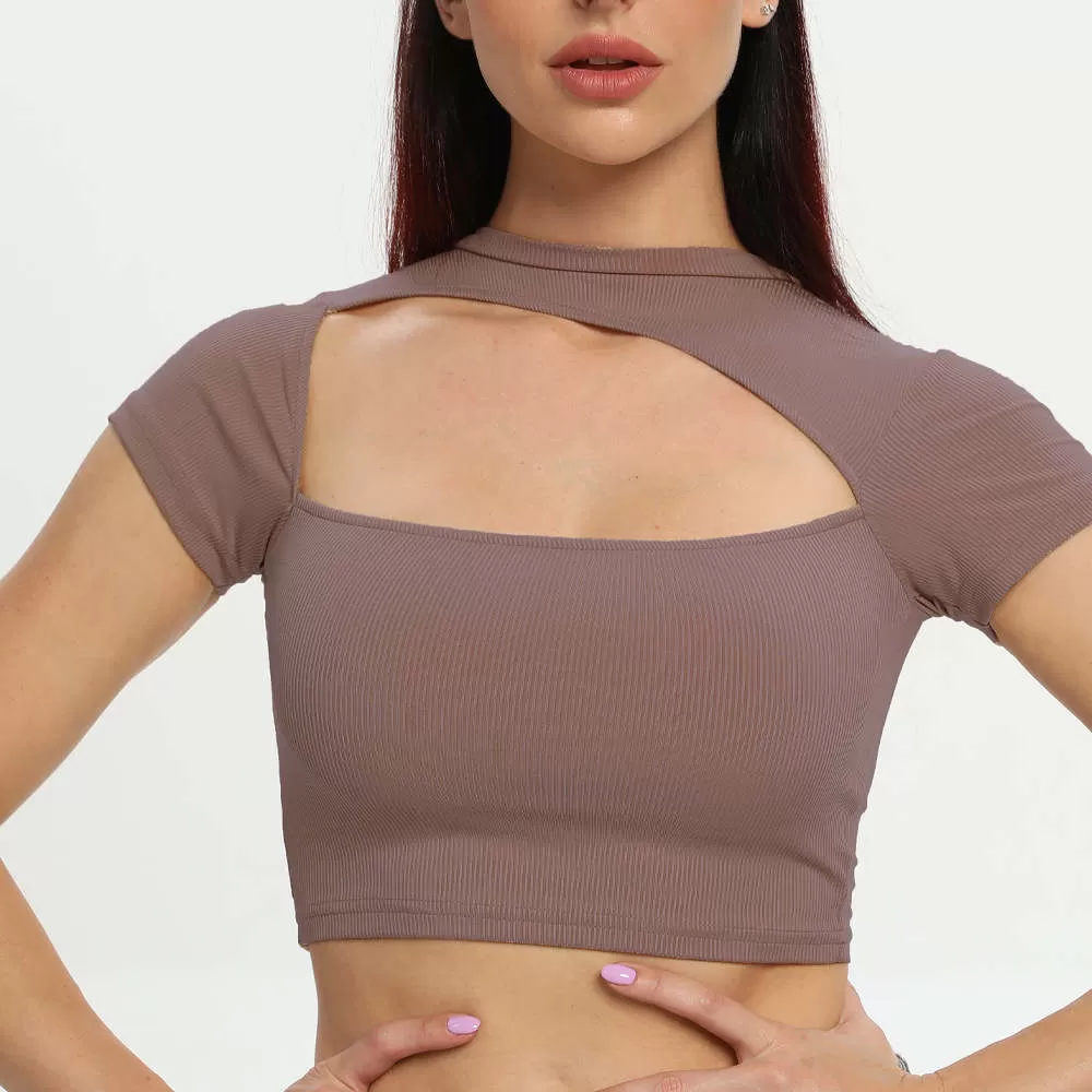 Short Sleeve Yoga Top Women's Yoga Tops Workout Top SPBT99912QS