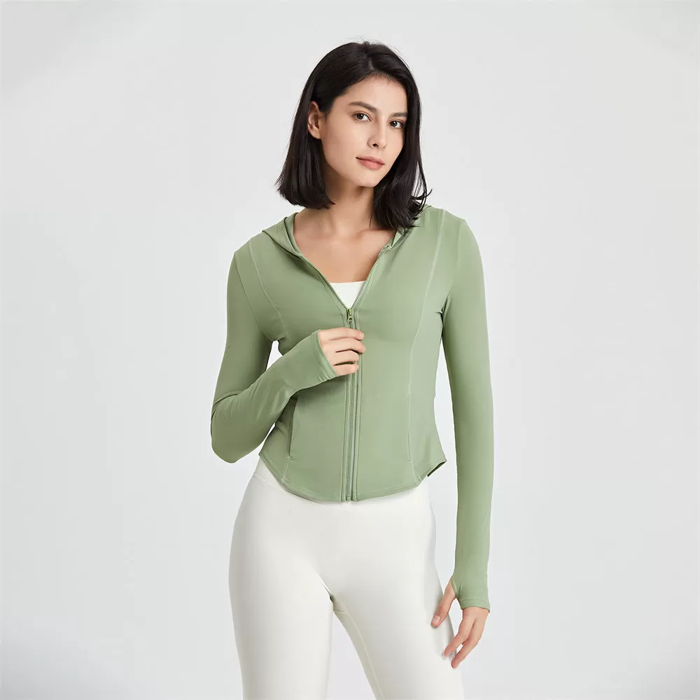 Wholesale Jackets Women's Full Zip Yoga Jacket Private Label Jacket