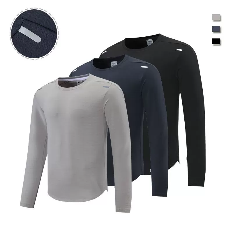 Wholesale Long Sleeve Shirts Men's Workout Shirts Gym Long Sleeve Top