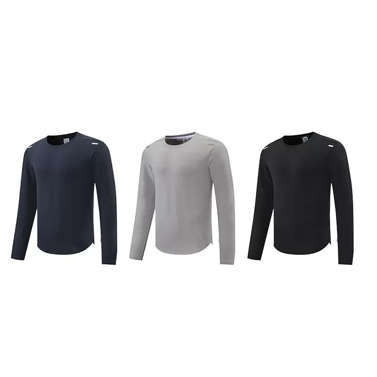 Wholesale Long Sleeve Shirts Men's Workout Shirts Gym Long Sleeve Top