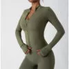 Women's Full Zip Yoga Jacket With Thumb Holes Women's Sports Jackets