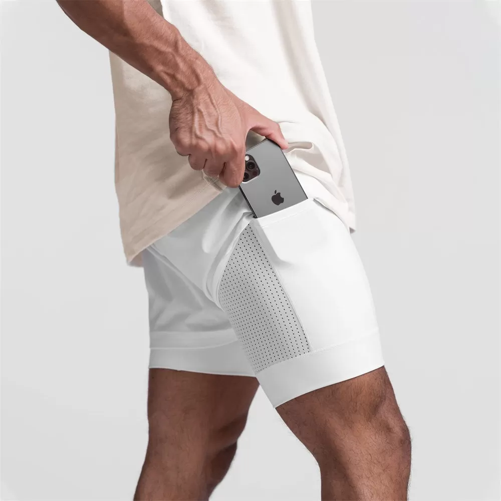 Men's Training Shorts Running Shorts Workout Shorts With Phone Pocket