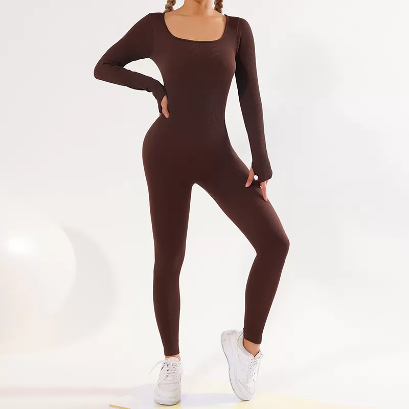 Long Sleeve Yoga Jumpsuit One-Piece Bodysuits Workout bodysuit