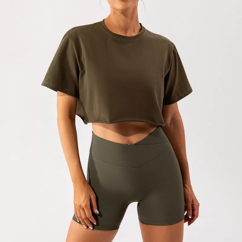 Women's Short Sleeve Tops Yoga Top Ladies' Athletic T-Shirt