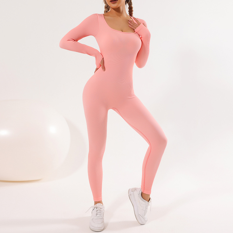 Long Sleeve Yoga Jumpsuit One-Piece Bodysuits Workout bodysuit