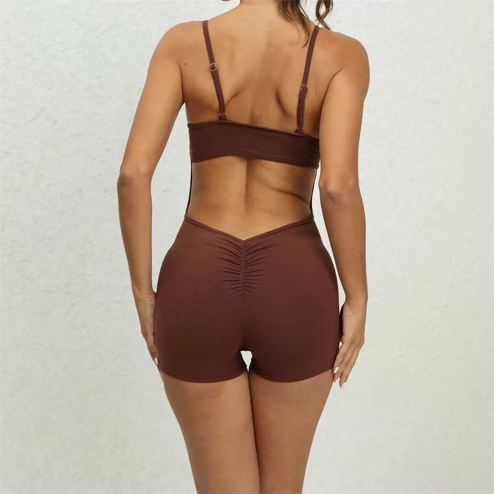One Piece Shorts Romper Ladies One Piece Jumpsuit Yoga Jumpsuit