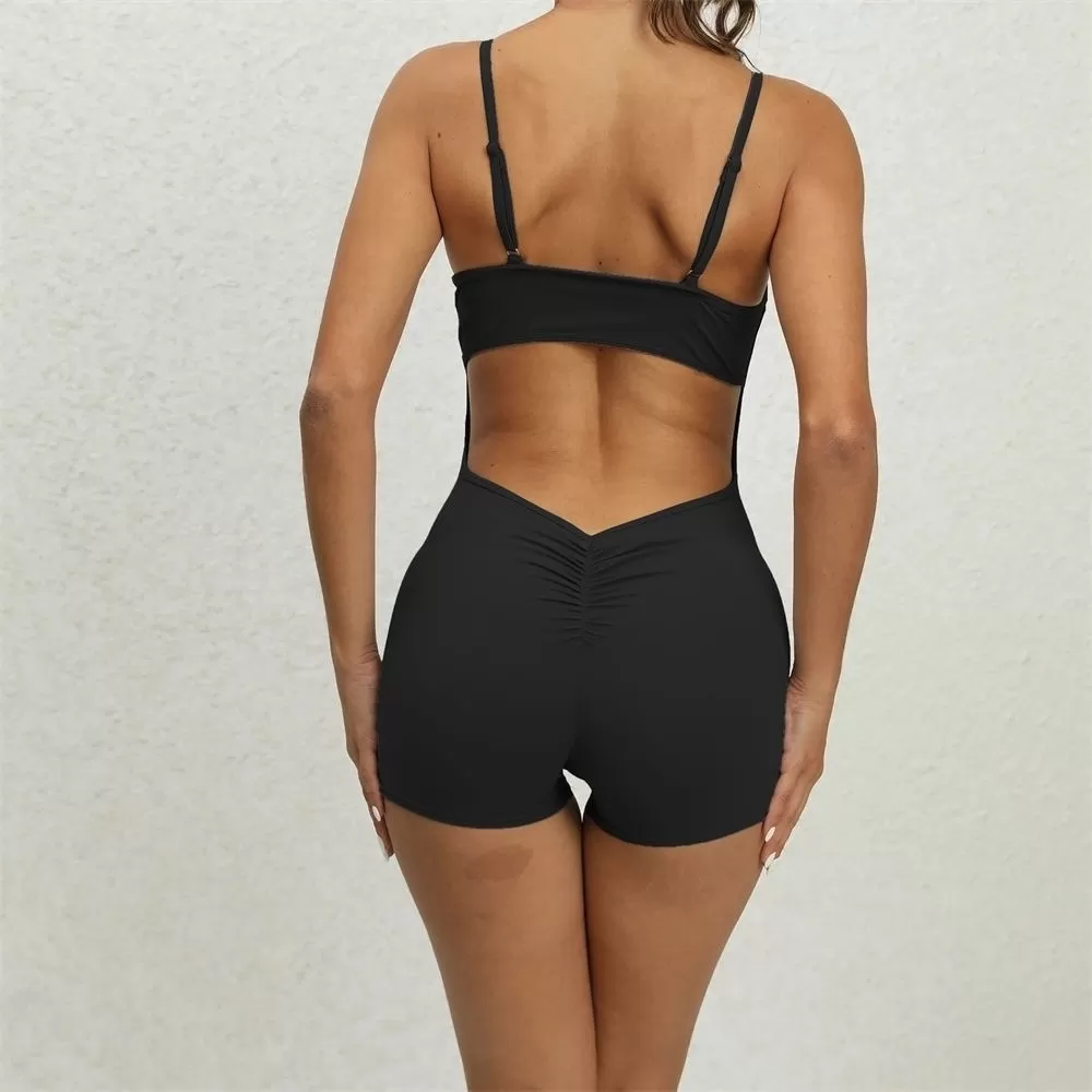 One Piece Shorts Romper Ladies One Piece Jumpsuit Yoga Jumpsuit
