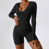Long Sleeve Casual Jumpsuit One Piece Workout Jumpsuit Best Yoga Jumpsuit