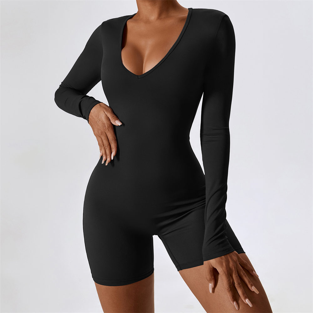 Long Sleeve Casual Jumpsuit One Piece Workout Jumpsuit Best Yoga Jumpsuit