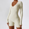 Long Sleeve Casual Jumpsuit One Piece Workout Jumpsuit Best Yoga Jumpsuit