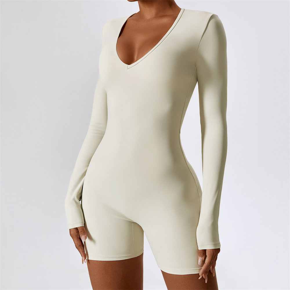 Long Sleeve Casual Jumpsuit One Piece Workout Jumpsuit Best Yoga Jumpsuit