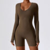 Long Sleeve Casual Jumpsuit One Piece Workout Jumpsuit Best Yoga Jumpsuit