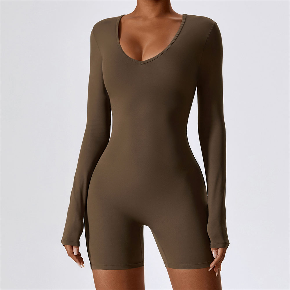 Long Sleeve Casual Jumpsuit One Piece Workout Jumpsuit Best Yoga Jumpsuit