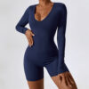 Long Sleeve Casual Jumpsuit One Piece Workout Jumpsuit Best Yoga Jumpsuit