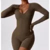 Long Sleeve Casual Jumpsuit One Piece Workout Jumpsuit Best Yoga Jumpsuit