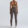 Private Label Workout Sets for Women Yoga Outfit High Waist Butt Lift Leggings Breathable Yoga Set Activewear Manufacturer