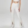 Women's Yoga Type Pants Crossover High Waisted Bootcut Yoga Pants Flutter Leggings Front Split Flare Leg Workout Pants