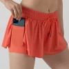 Private Label Activewear Workout Elastic Waist Casual Culottes with Pockets Wholesale Drawstring Running Shorts