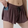 Private Label Activewear Workout Elastic Waist Casual Culottes with Pockets Wholesale Drawstring Running Shorts