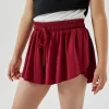 Private Label Activewear Workout Elastic Waist Casual Culottes with Pockets Wholesale Drawstring Running Shorts
