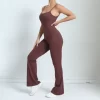 Ladies One Piece Jumpsuit Butt Lifting Bell Bottoms Skims Bodysuit Athletic Jumpsuit Fitness Clothing Suppliers