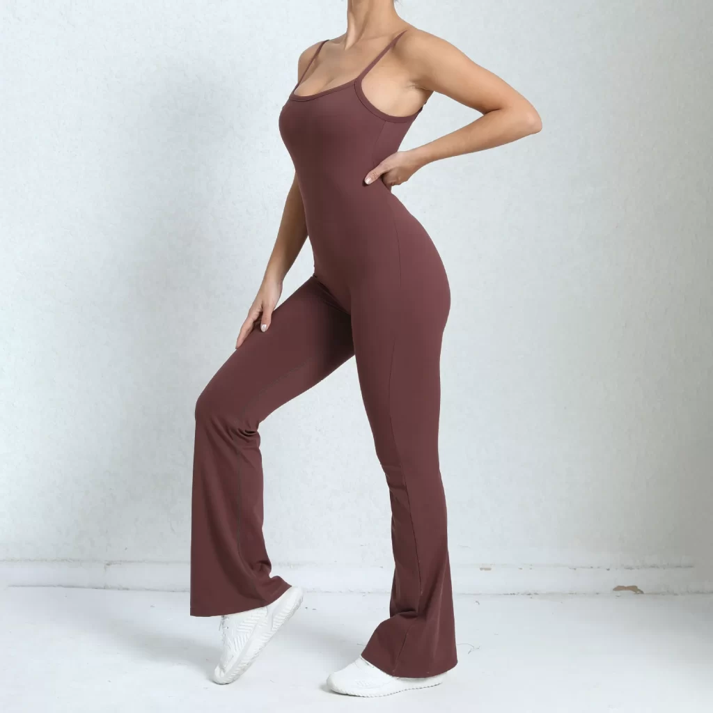 Ladies One Piece Jumpsuit Butt Lifting Bell Bottoms Skims Bodysuit Athletic Jumpsuit Fitness Clothing Suppliers