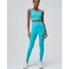 Mesh Top and Leggings Sets Wholesale Athletic Clothing Fake Two Yoga Set