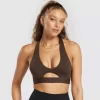 Deep U-Neck Sexy Bra Spaghetti Strap Criss Cross Tank Top Custom Active Wear Breathable Yoga Bra
