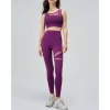 Mesh Top and Leggings Sets Wholesale Athletic Clothing Fake Two Yoga Set