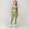 Leopard Print Sets Custom Gym Clothes High Waist Leggings Workout Set 2 Pieces Yoga Set