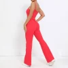 Ladies One Piece Jumpsuit Butt Lifting Bell Bottoms Skims Bodysuit Athletic Jumpsuit Fitness Clothing Suppliers
