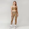 Leopard Print Sets Custom Gym Clothes High Waist Leggings Workout Set 2 Pieces Yoga Set