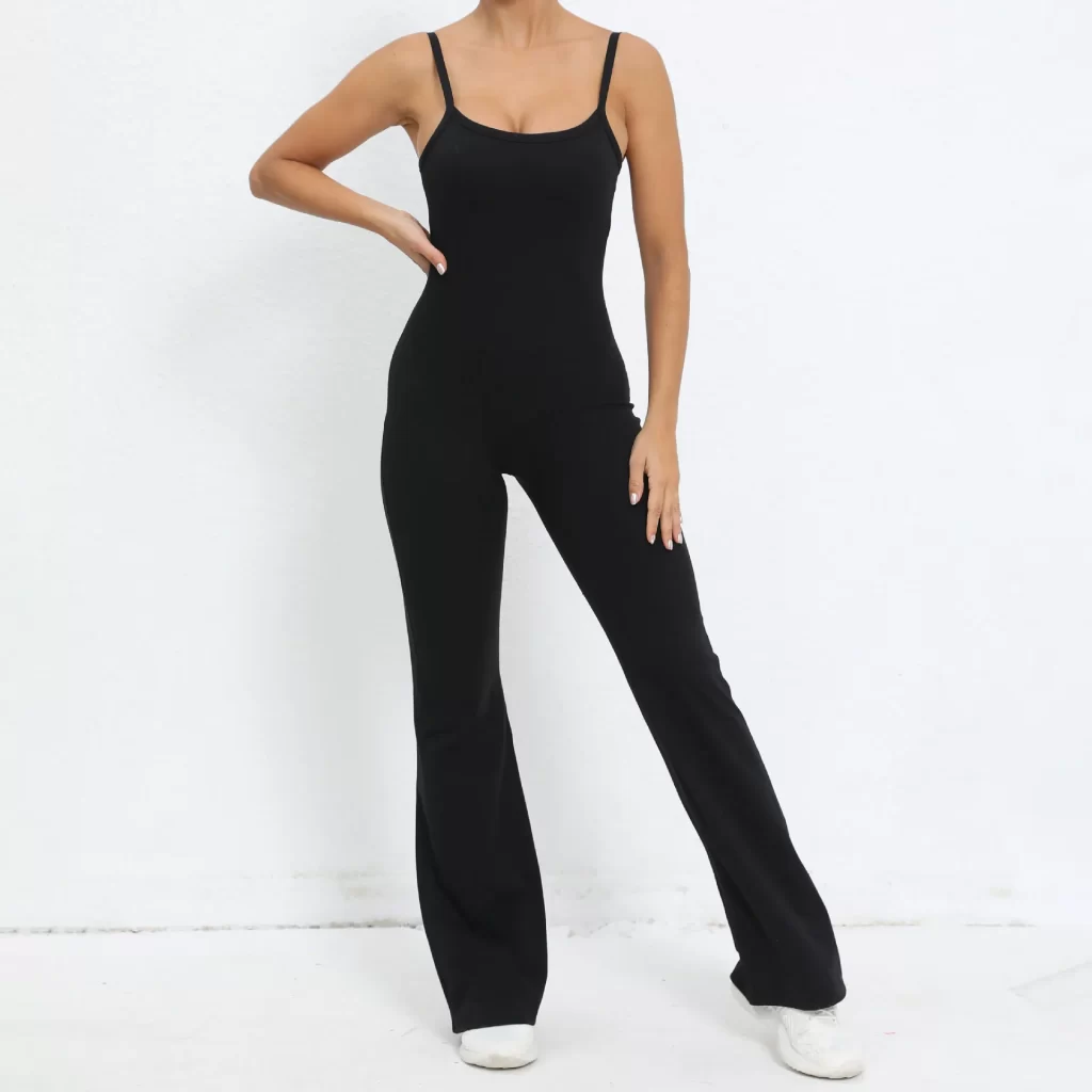 Ladies One Piece Jumpsuit Butt Lifting Bell Bottoms Skims Bodysuit Athletic Jumpsuit Fitness Clothing Suppliers