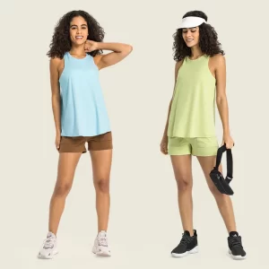 Ladies Workout Tank Top Sports Sleeveless Shirts Women's Workout One Piece Vest