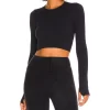 Long Sleeve Yoga Tops Ribbed Shirt with pads Wholesale Clothing Backless Top