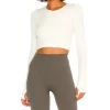 Long Sleeve Yoga Tops Ribbed Shirt with pads Wholesale Clothing Backless Top