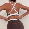 Shaved Bra and Legging Sets Custom Gym Clothes Cross-Back Workout Set 3 Pieces Yoga Set