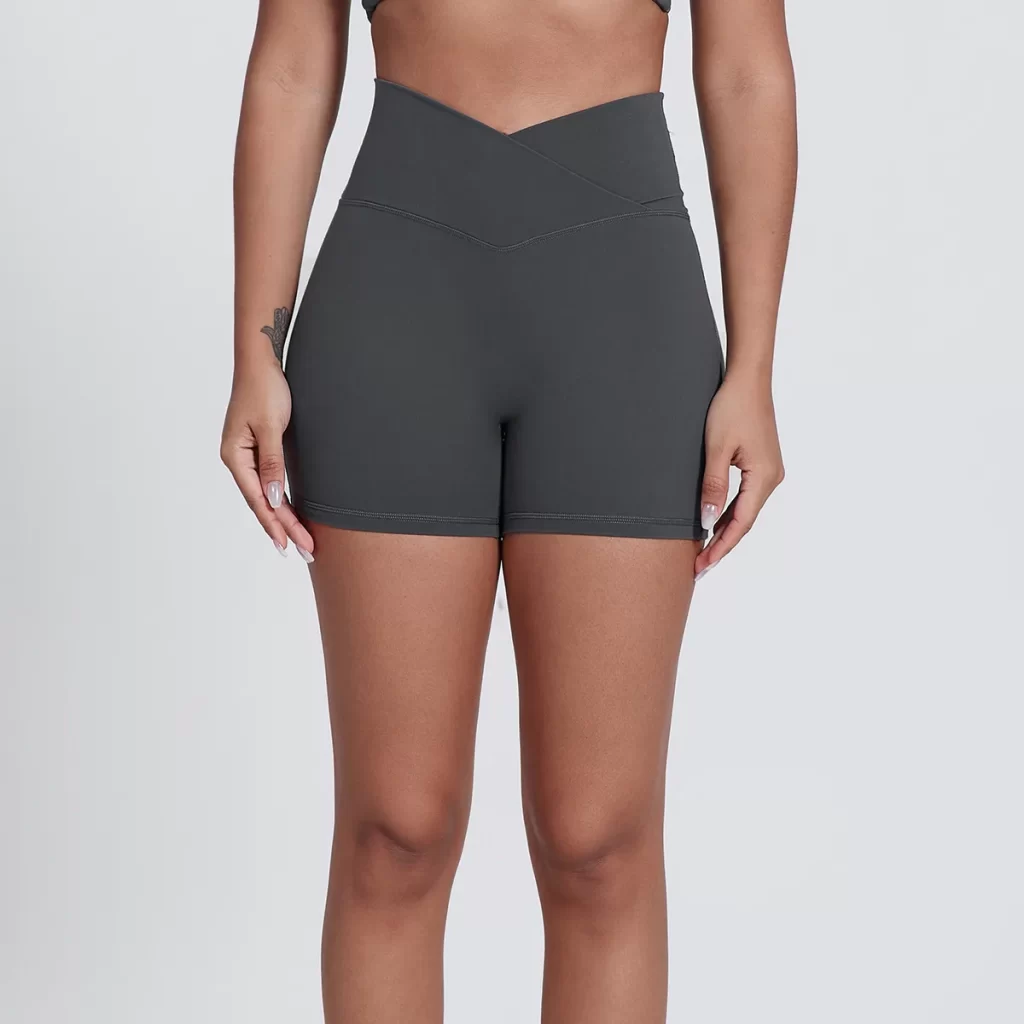 Elite Collection-High Waist Fitness V Cut Shorts for Women