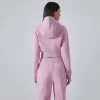 Custom Women's Long Sleeve Shirts Casual Crop Jackets