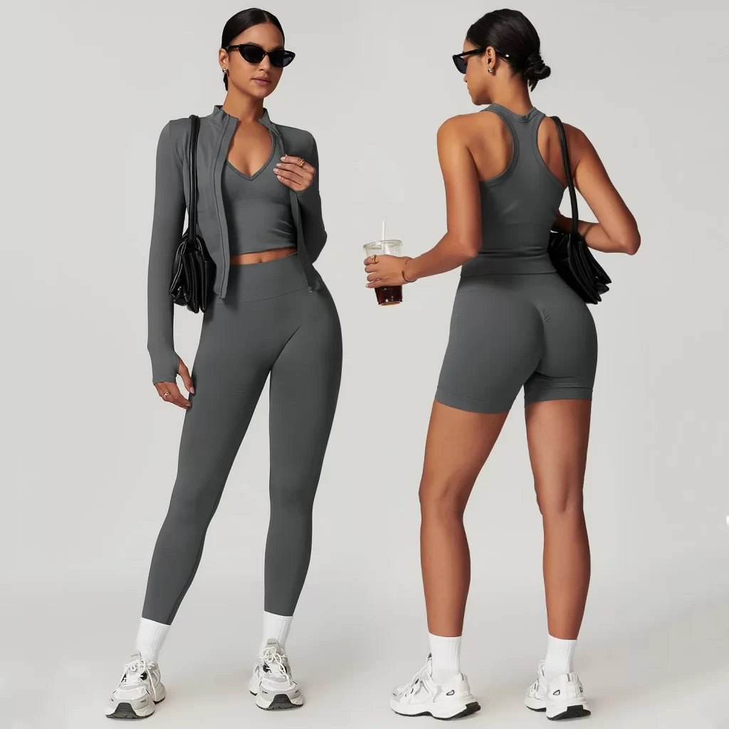 wholesale workout apparel womens crew neck t shirt Long Sleeve T Shirts Women high impact sports bra