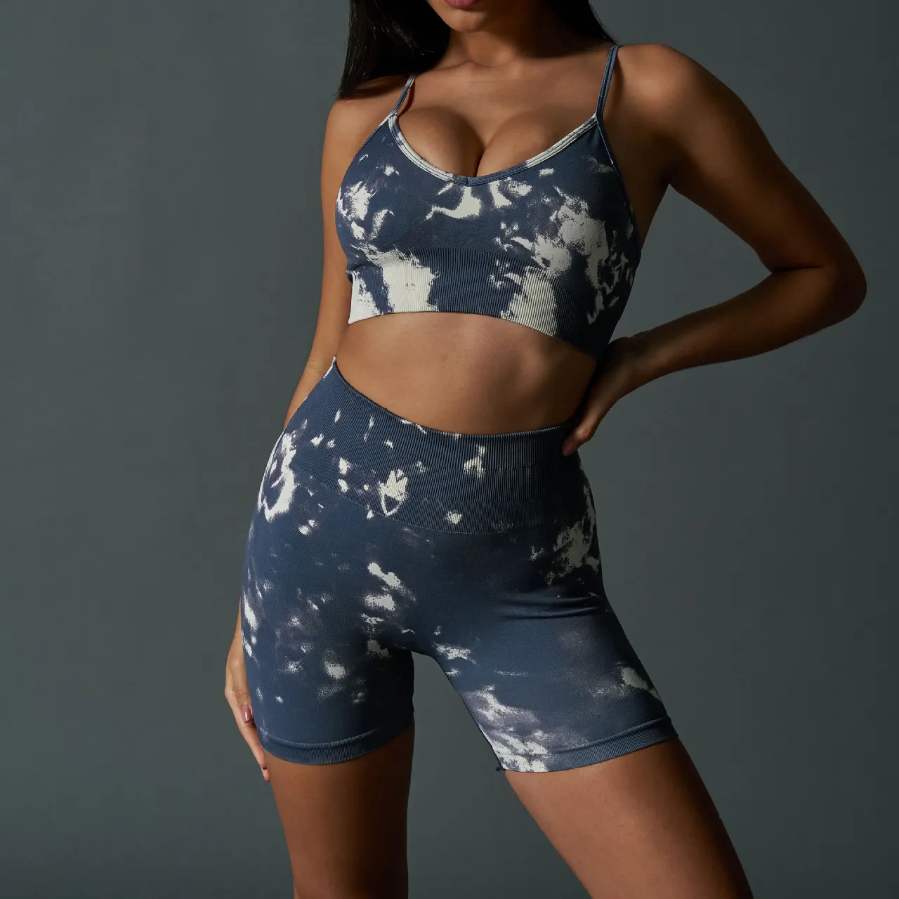 Tie Dye Seamless Women Workout Fitness Set