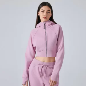 Custom Women's Long Sleeve Shirts Casual Crop Jackets