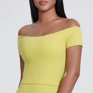 Elite Collection-Off Shoulder Soft Cute Sexy Slim Fit Tops