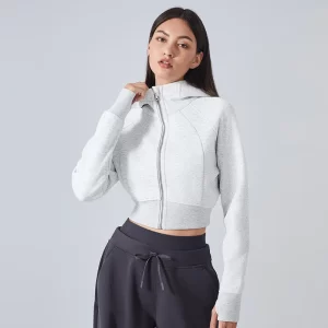 Custom Women's Long Sleeve Shirts Casual Crop Jackets